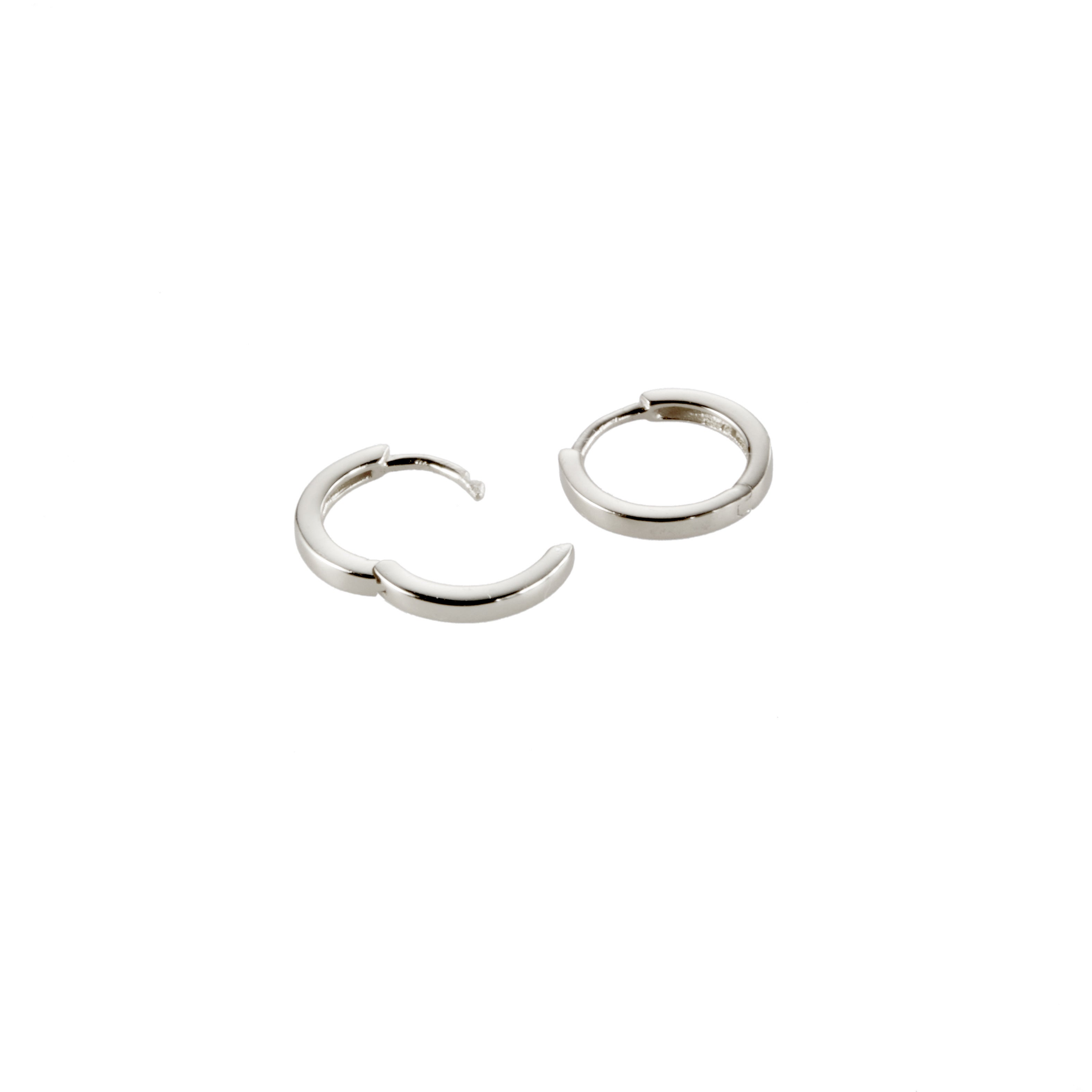 Charm Hoops in Silver Ear Charm Memara