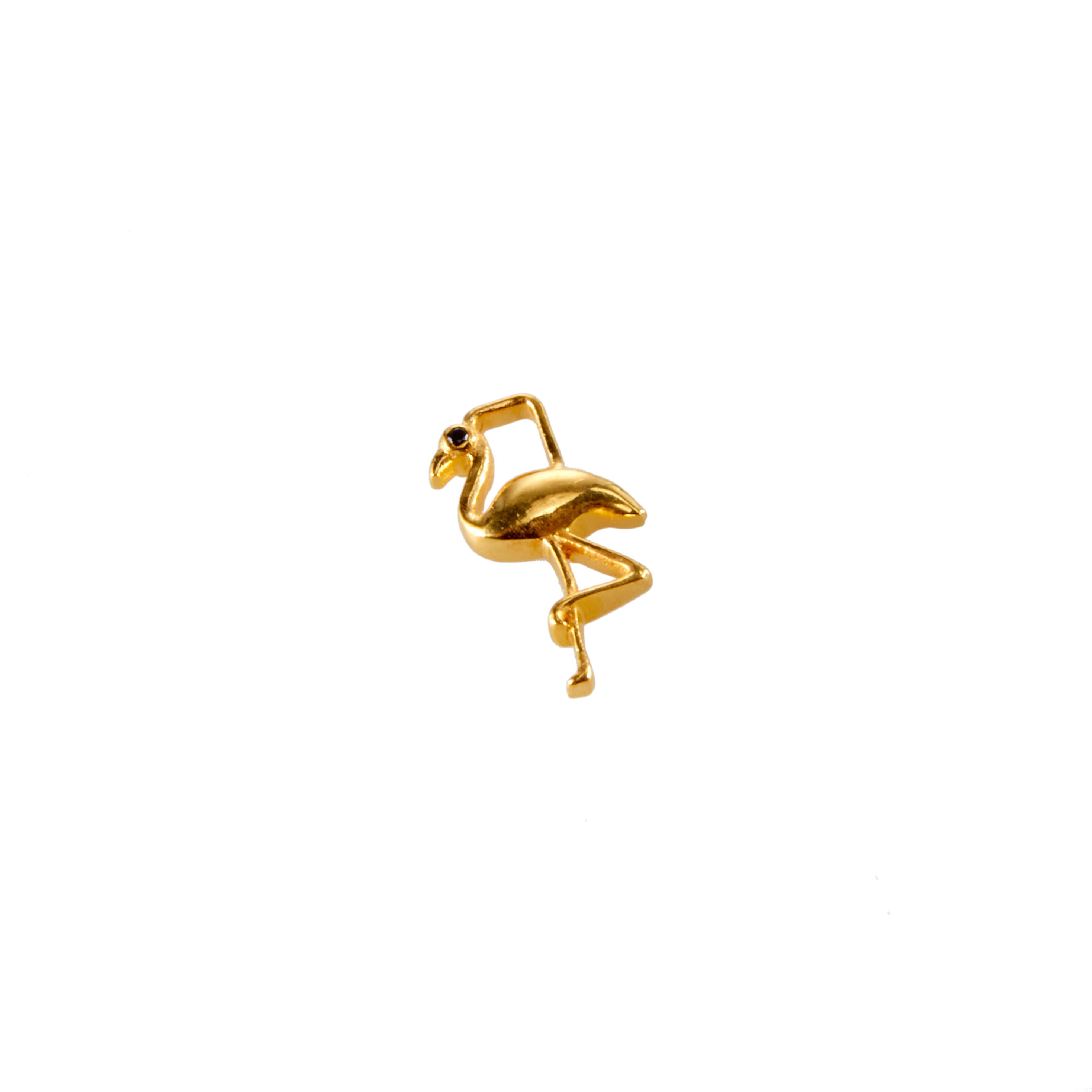 Golden Flamingo Ear Charm Memara