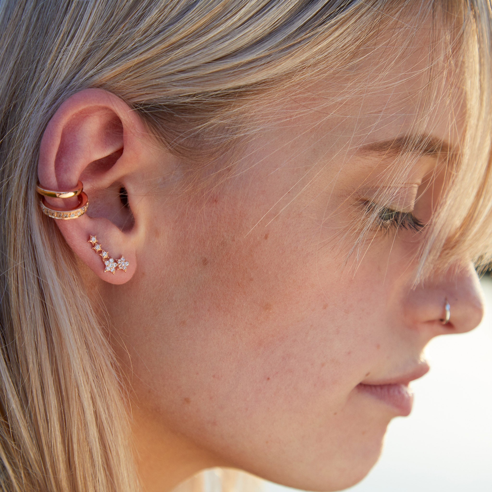 Kyffin Cuff in Rose Gold Earring Memara