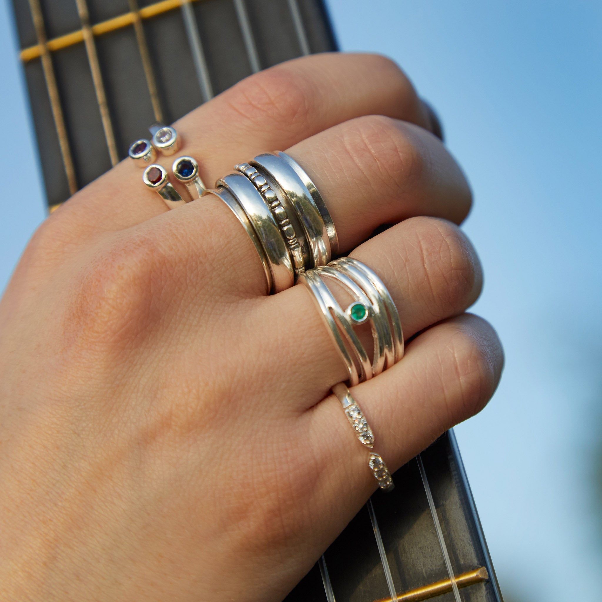 Rumba Turning Ring in Silver Ring Memara