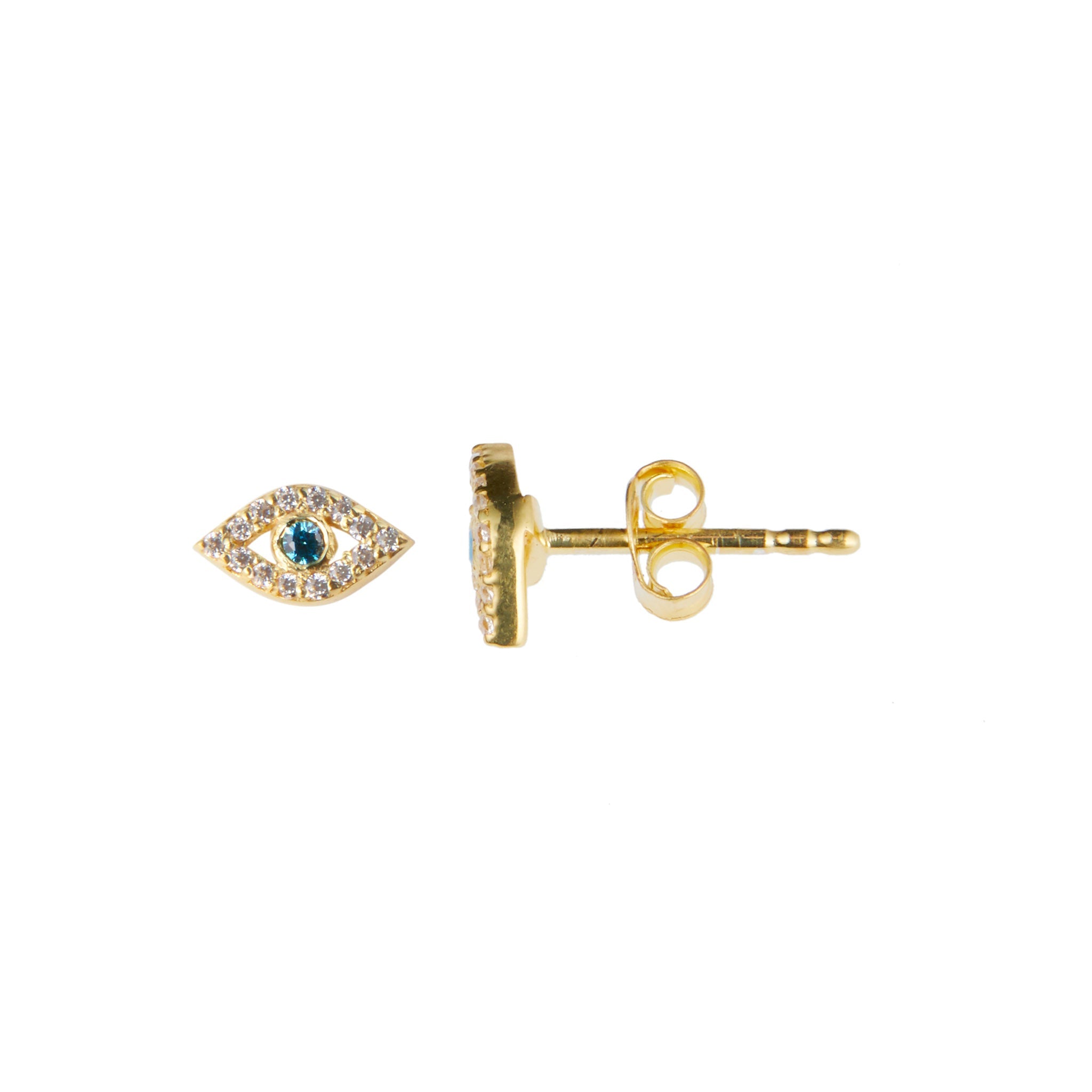 Cleo Earring in Gold with Blue Zirconia Earring Memara