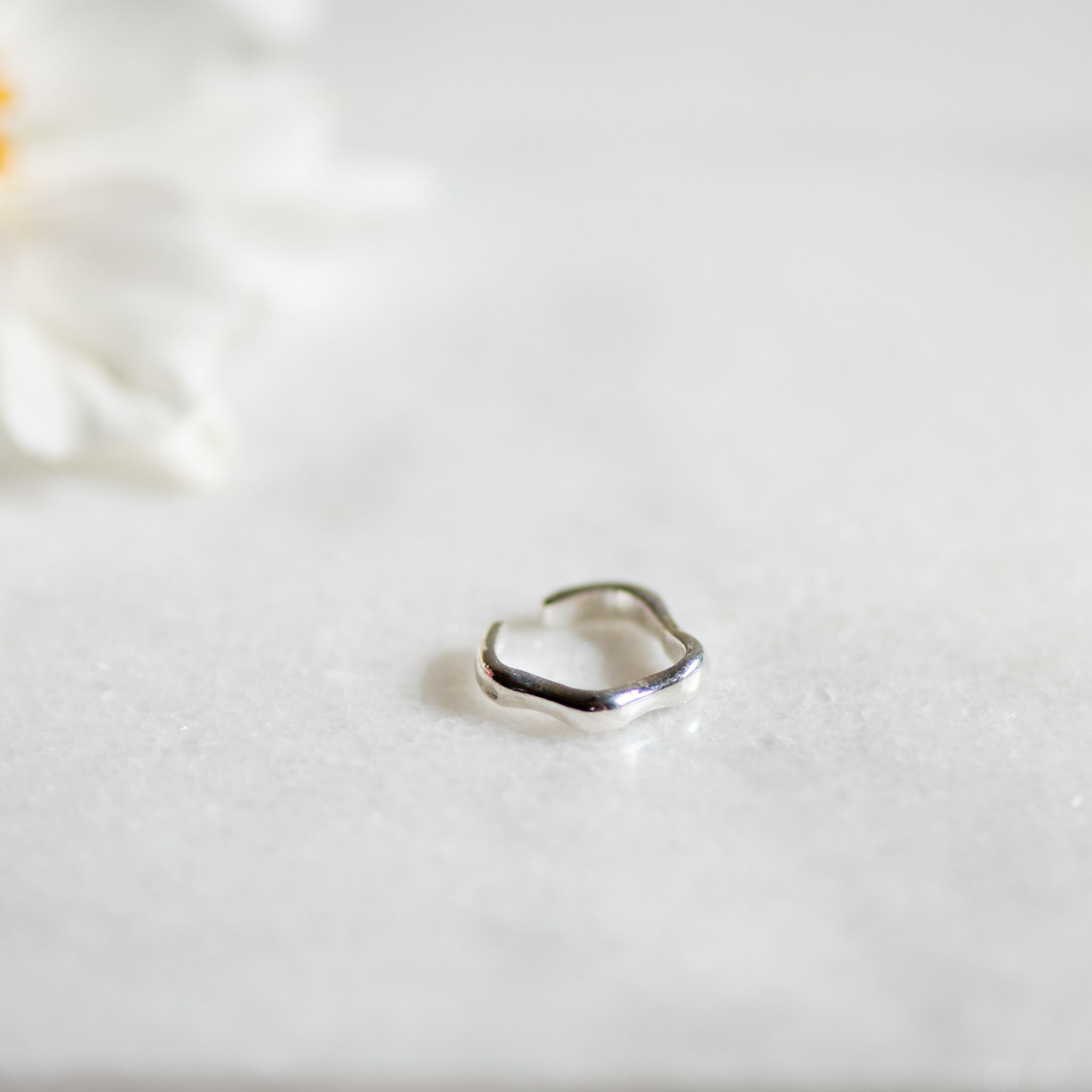 wave silver ear cuff from memara