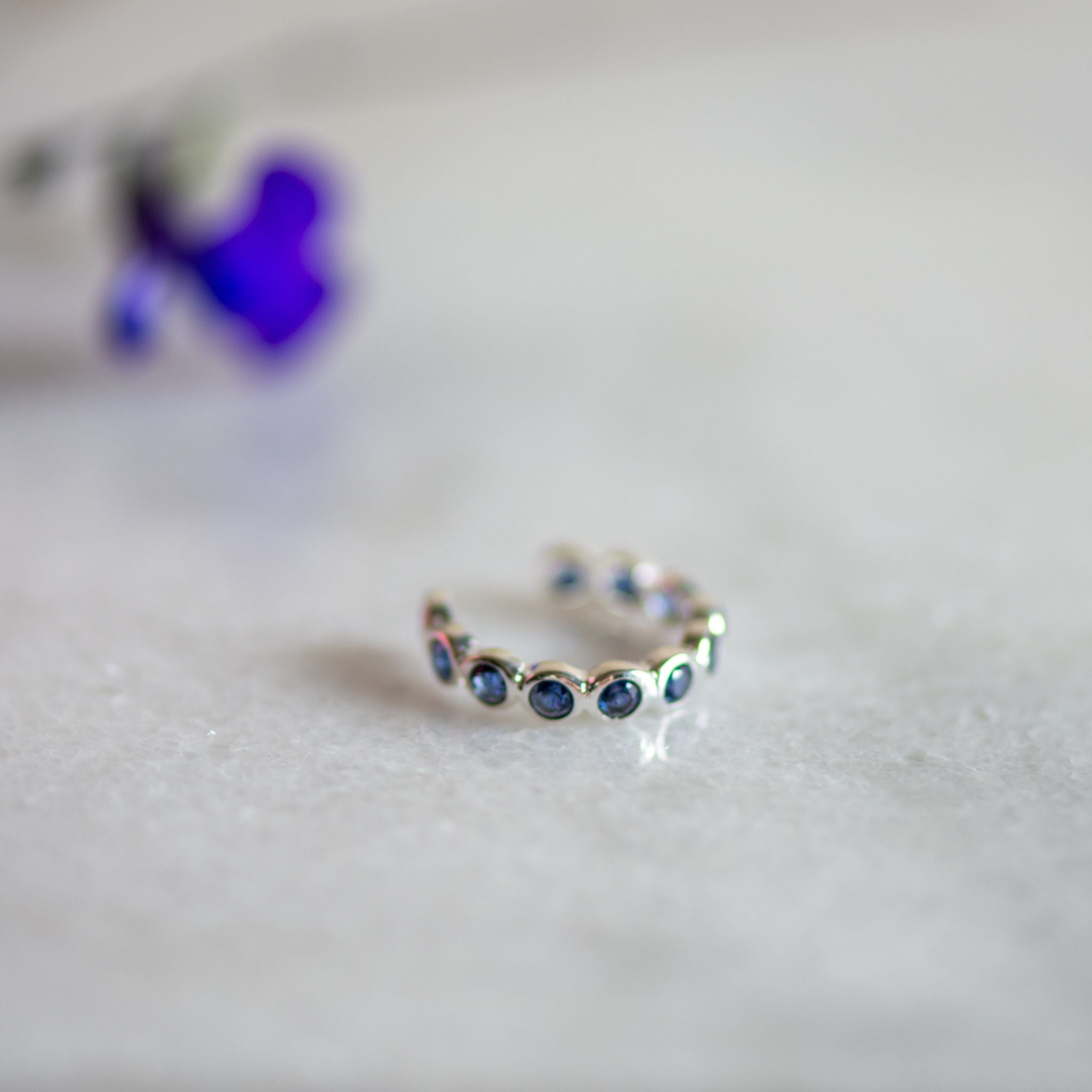 riri sapphire zirconia silver ear cuff from memara