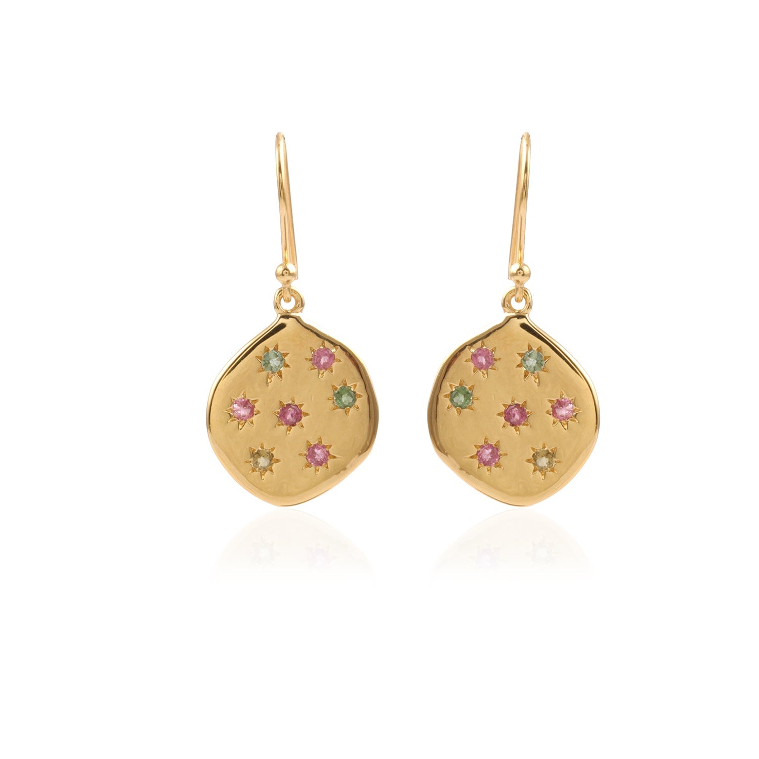 Stargazer Earrings in Gold and Tourmaline earrings Memara