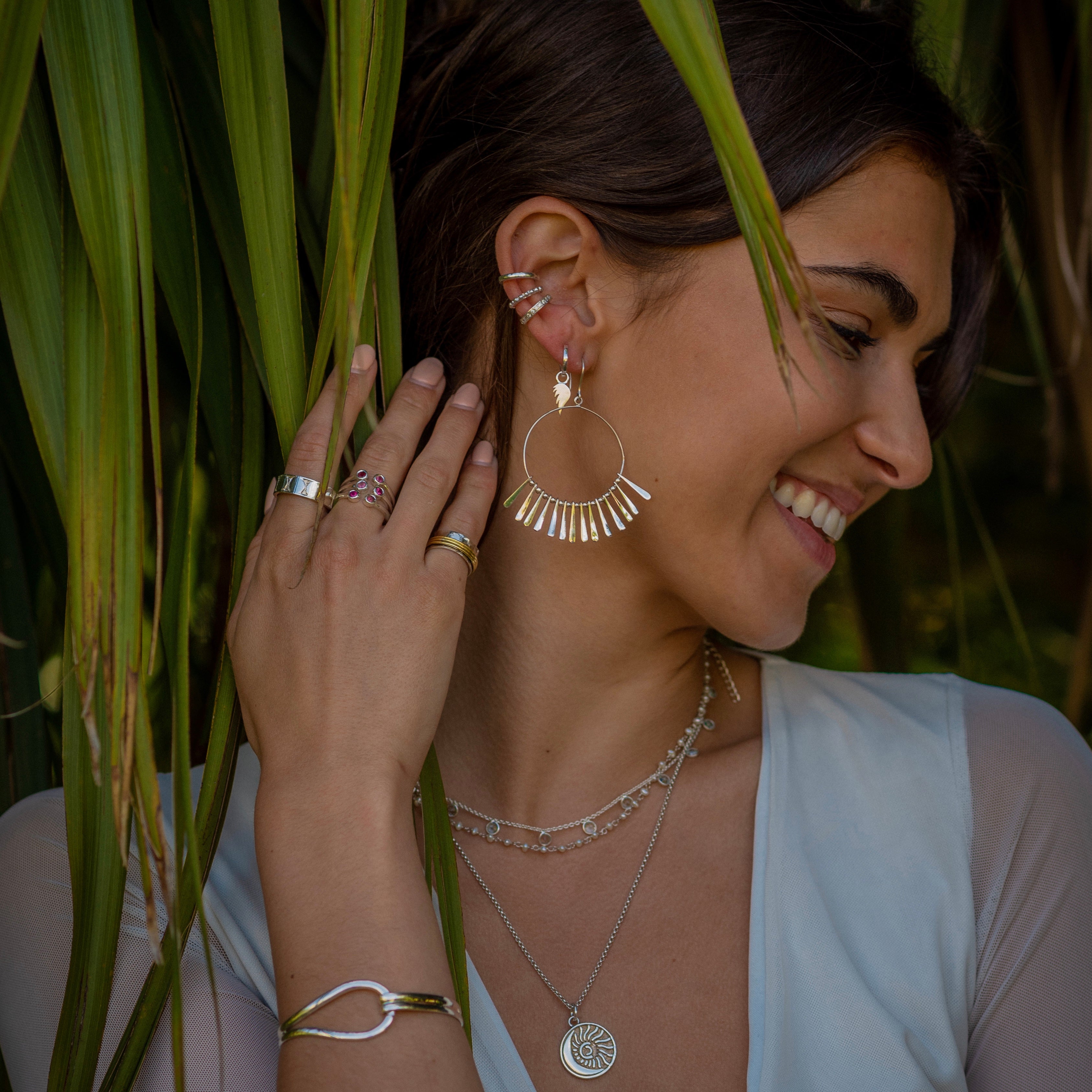 Punkahi Earring in Silver Earring Memara