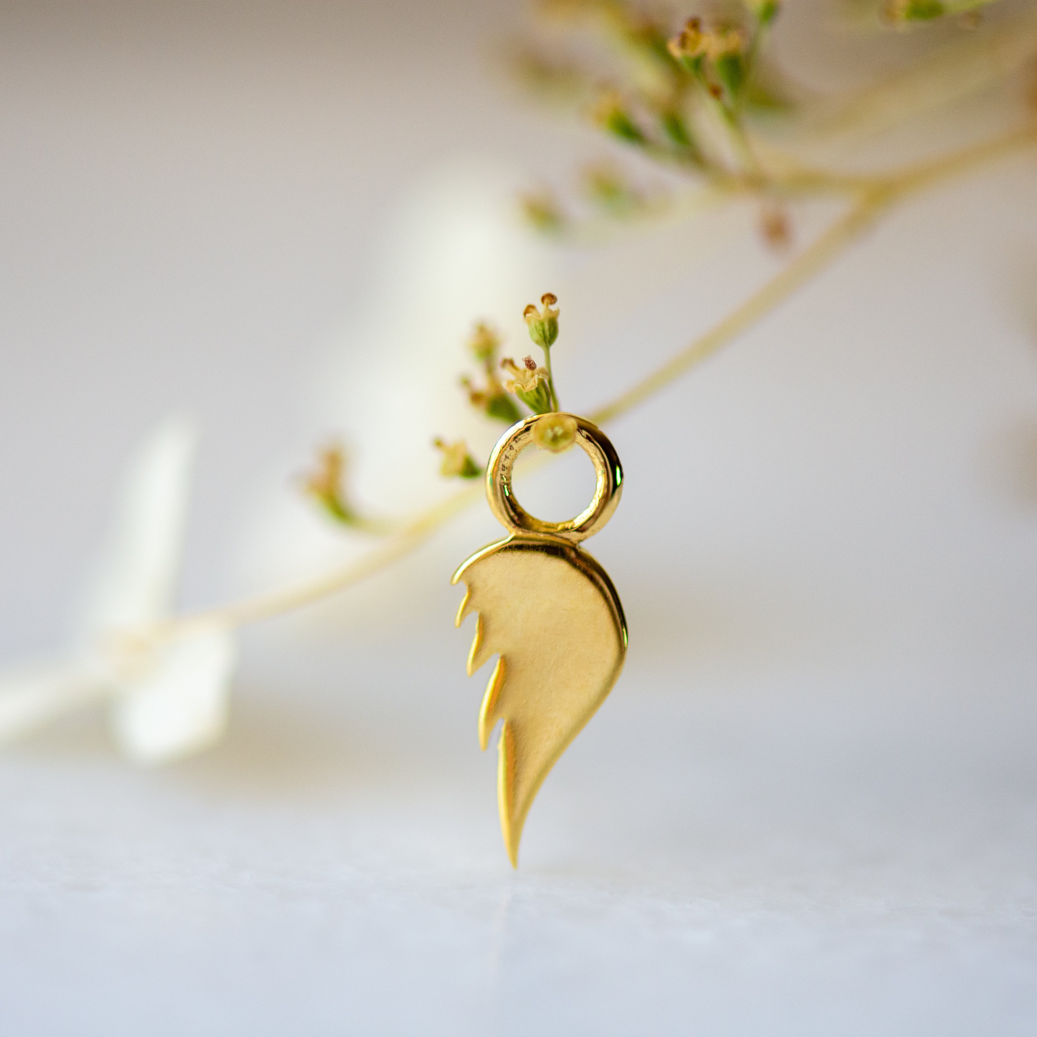 Gold Angel's Wing Ear Charm Memara