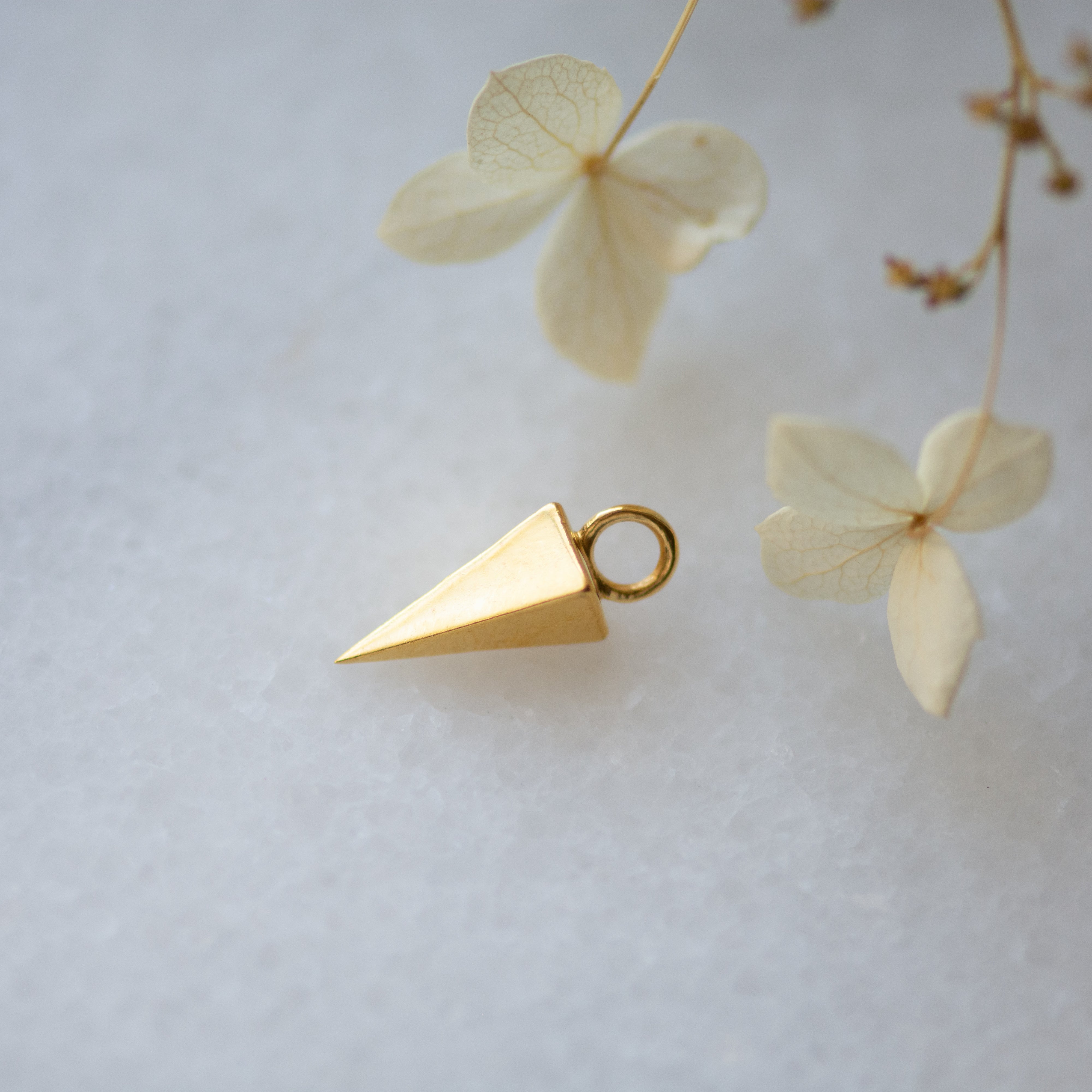 Gold Pyramid Ear Charm Memara