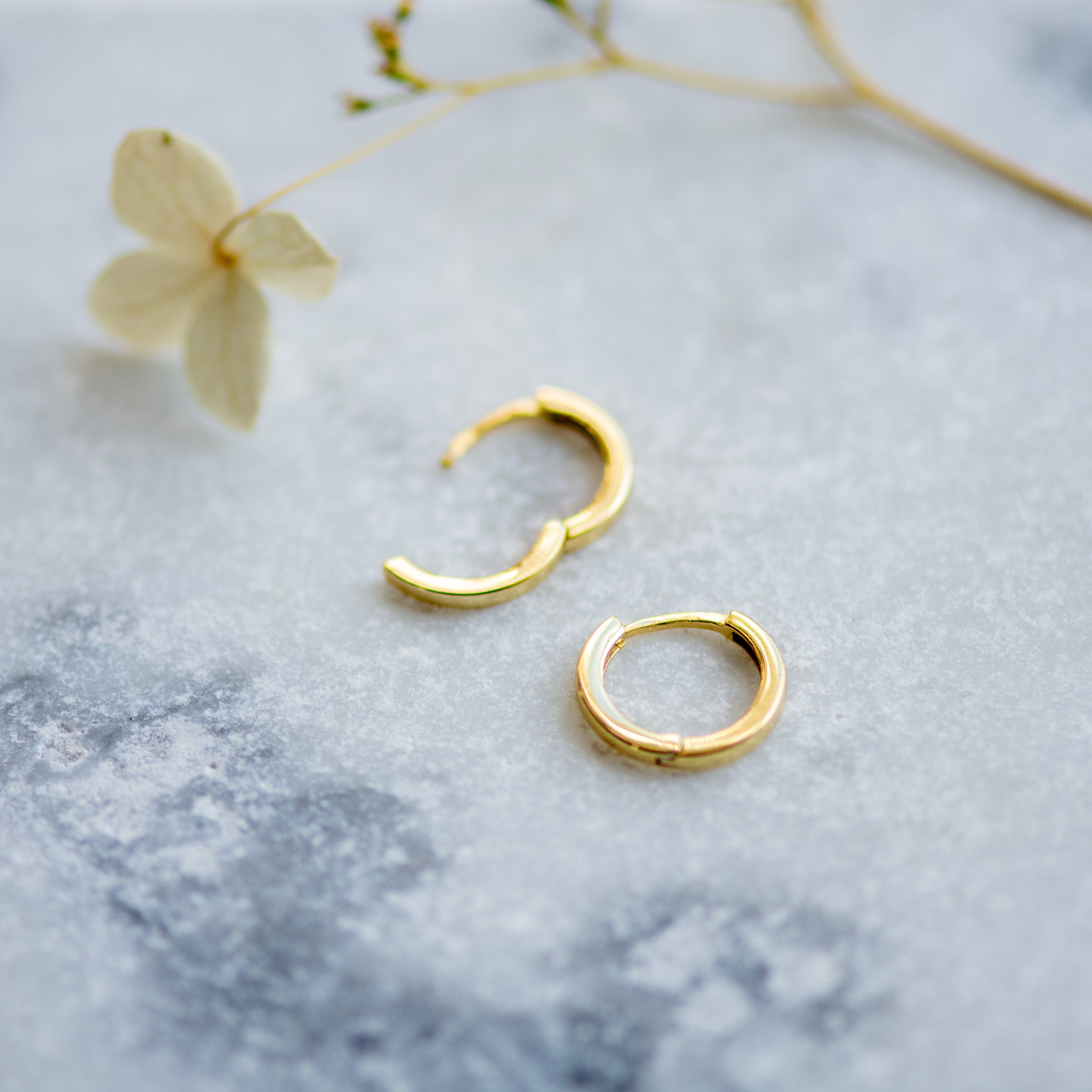 Charm Hoops in Gold Ear Charm Memara