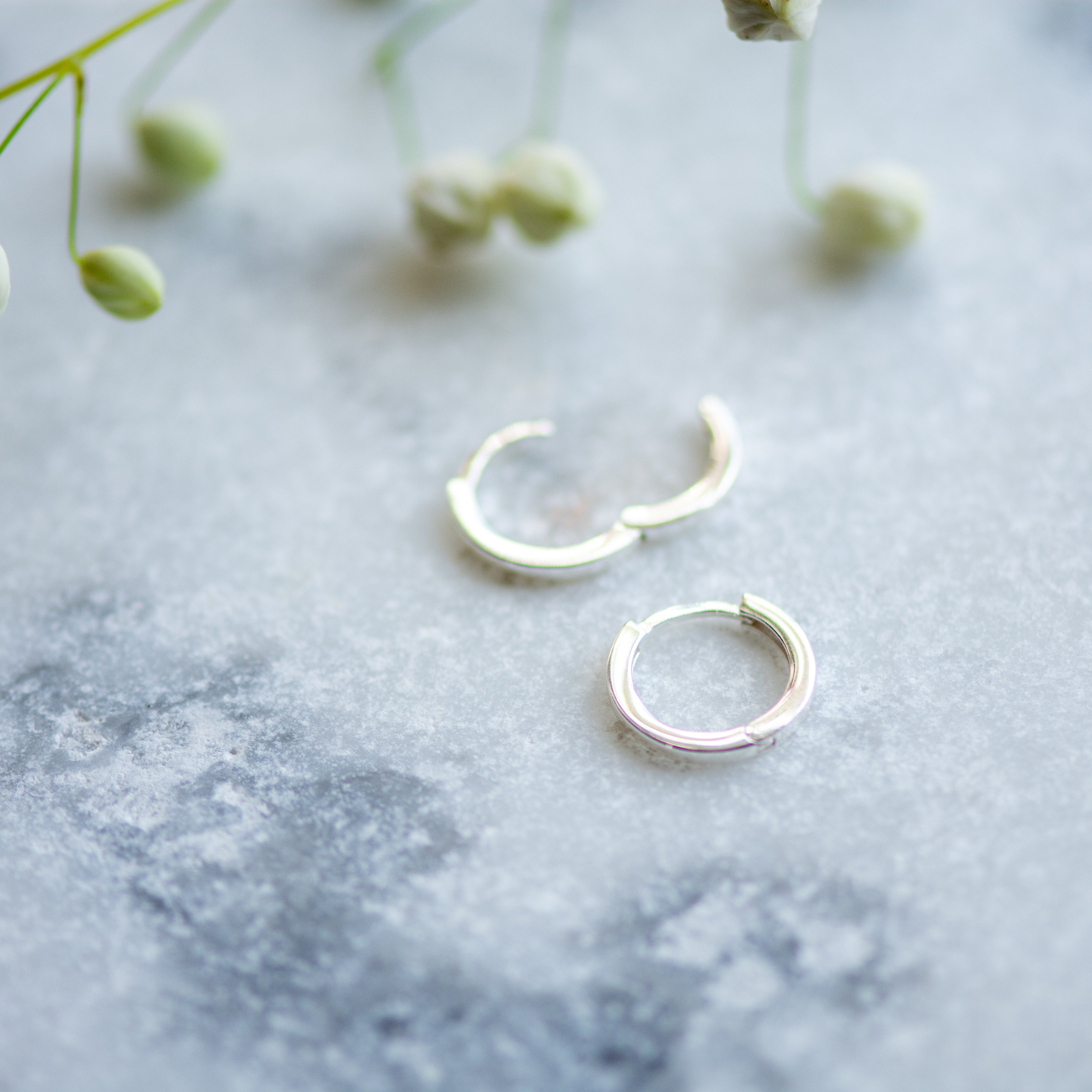 Charm Hoops in Silver Ear Charm Memara