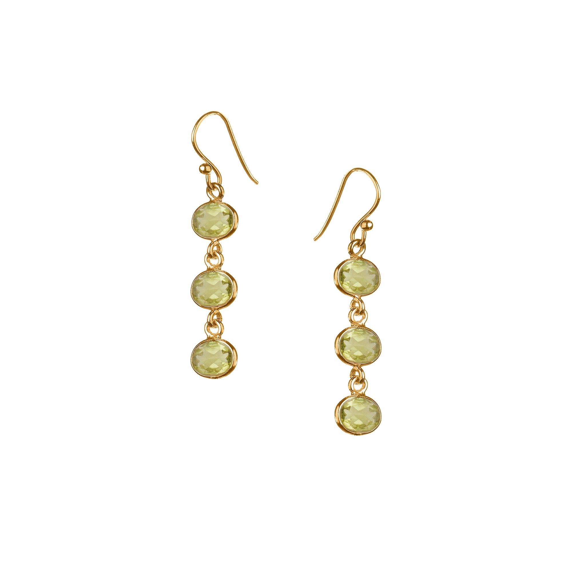Trellis Earring in Gold with Peridot Earring Memara
