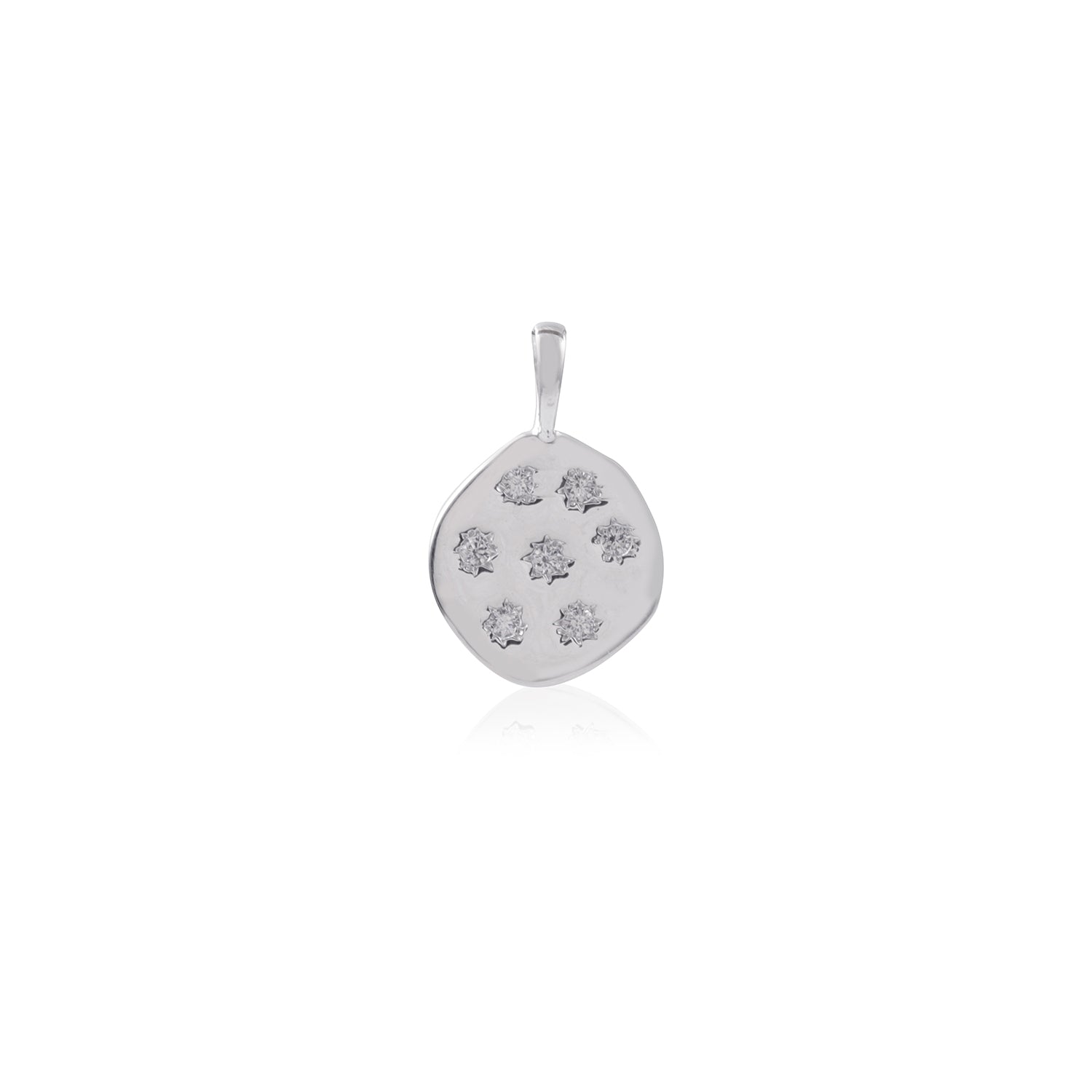 Stargazer Pendant in Silver and Zirconia Necklace Memara