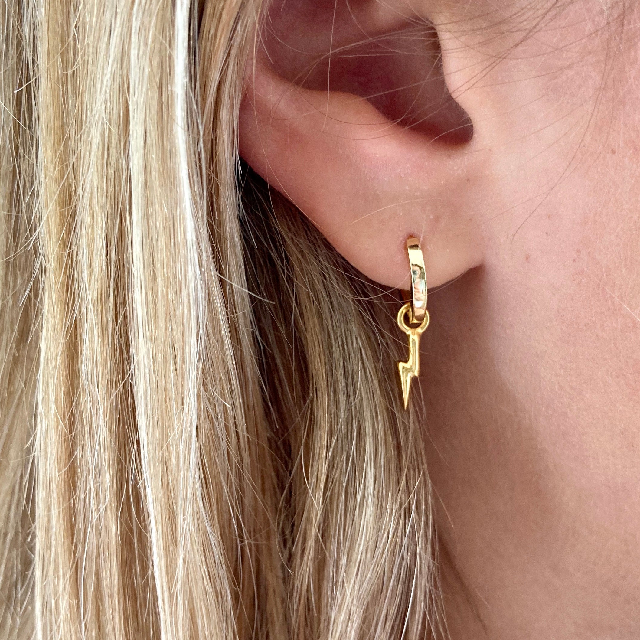 Gold Lightning Bolt Ear Charm Memara
