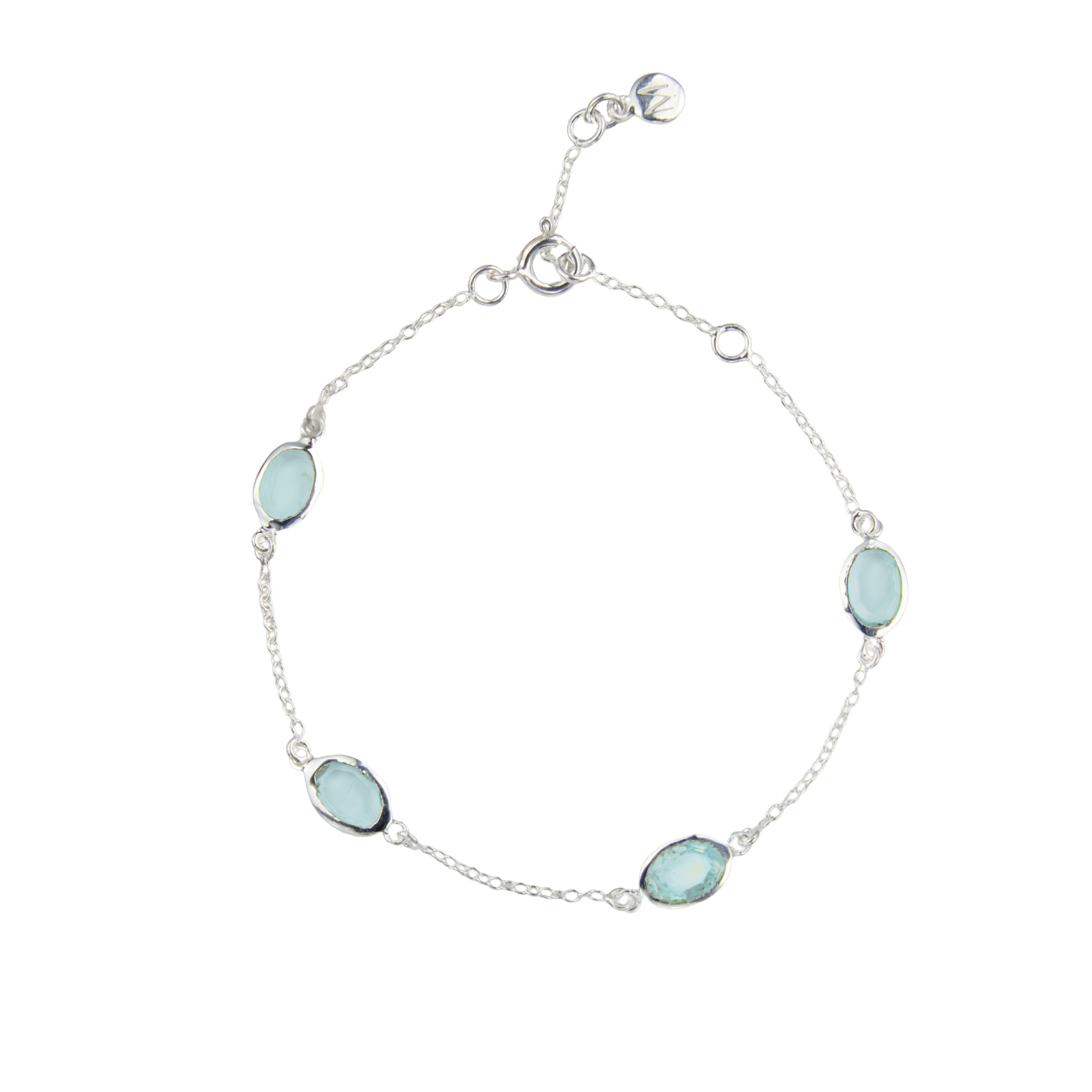 Marilyn Bracelet in silver with Sky Blue Topaz Memara