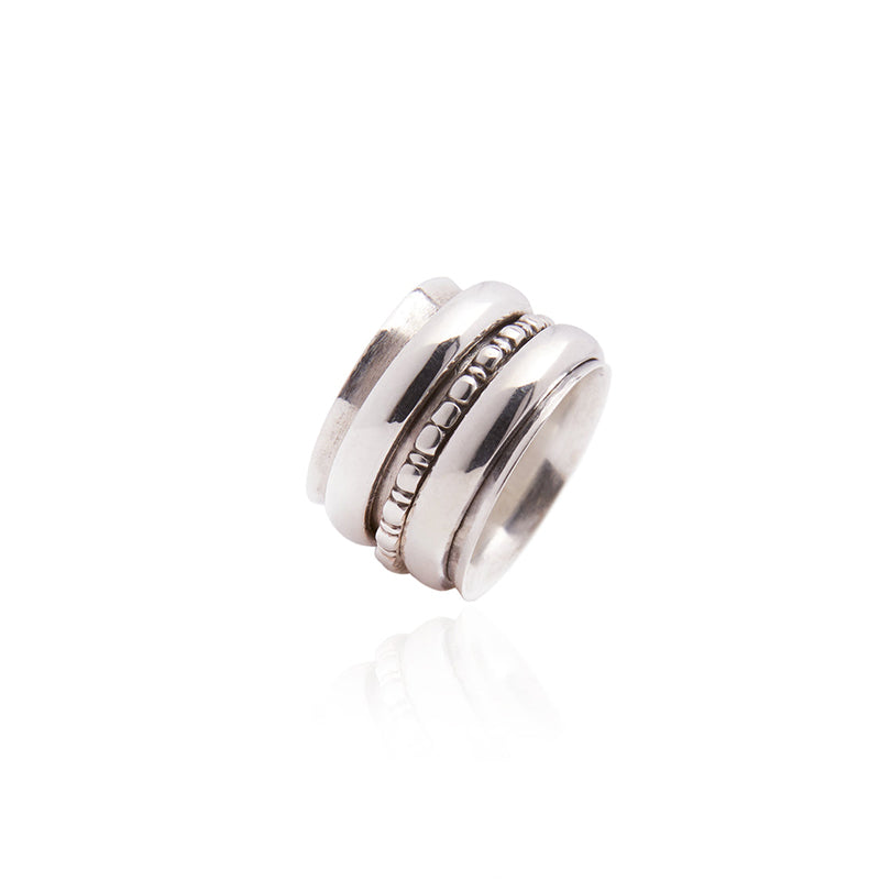 Rumba Turning Ring in Silver Ring Memara