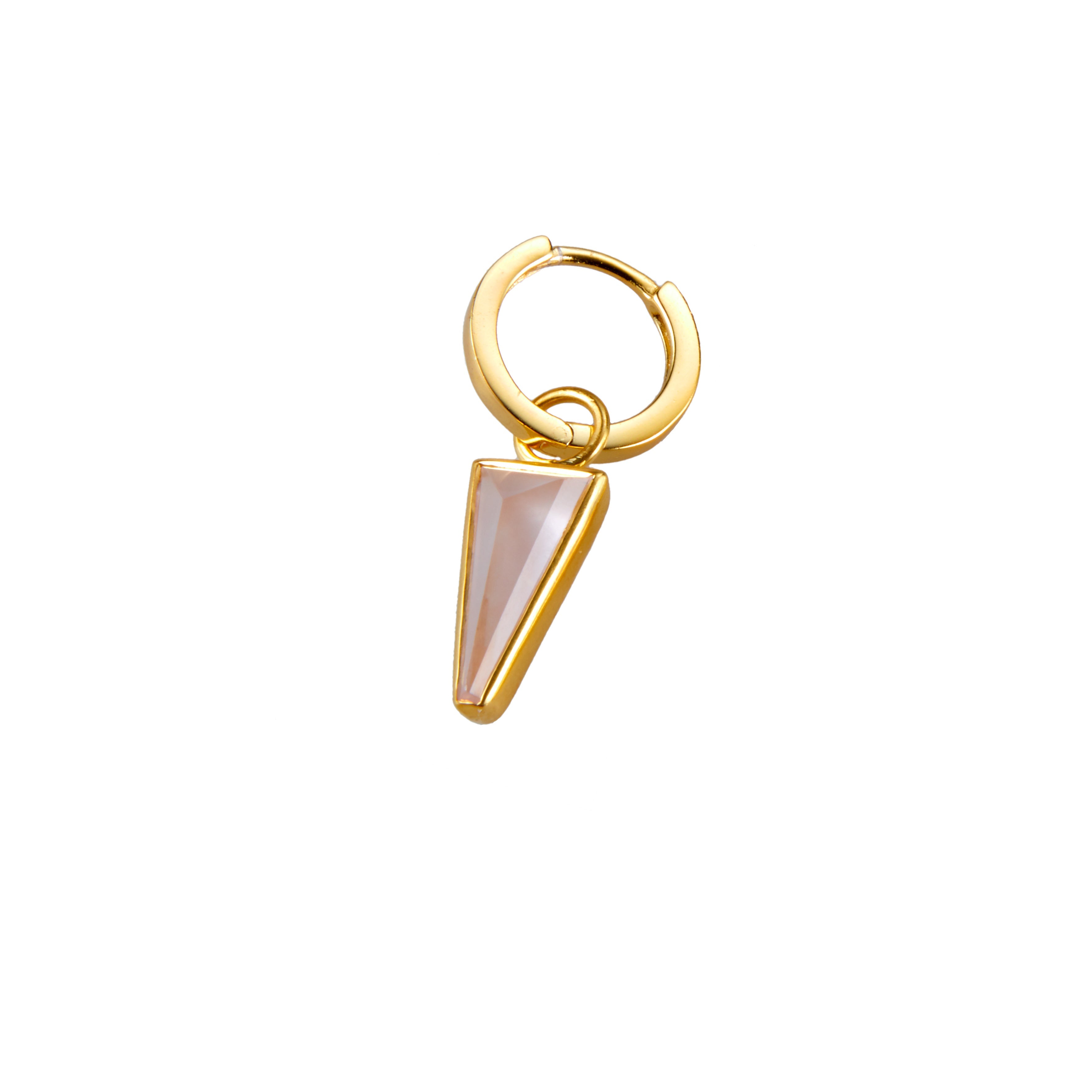 Rose Quartz Hoop charm Ear Charm Memara Single Yes