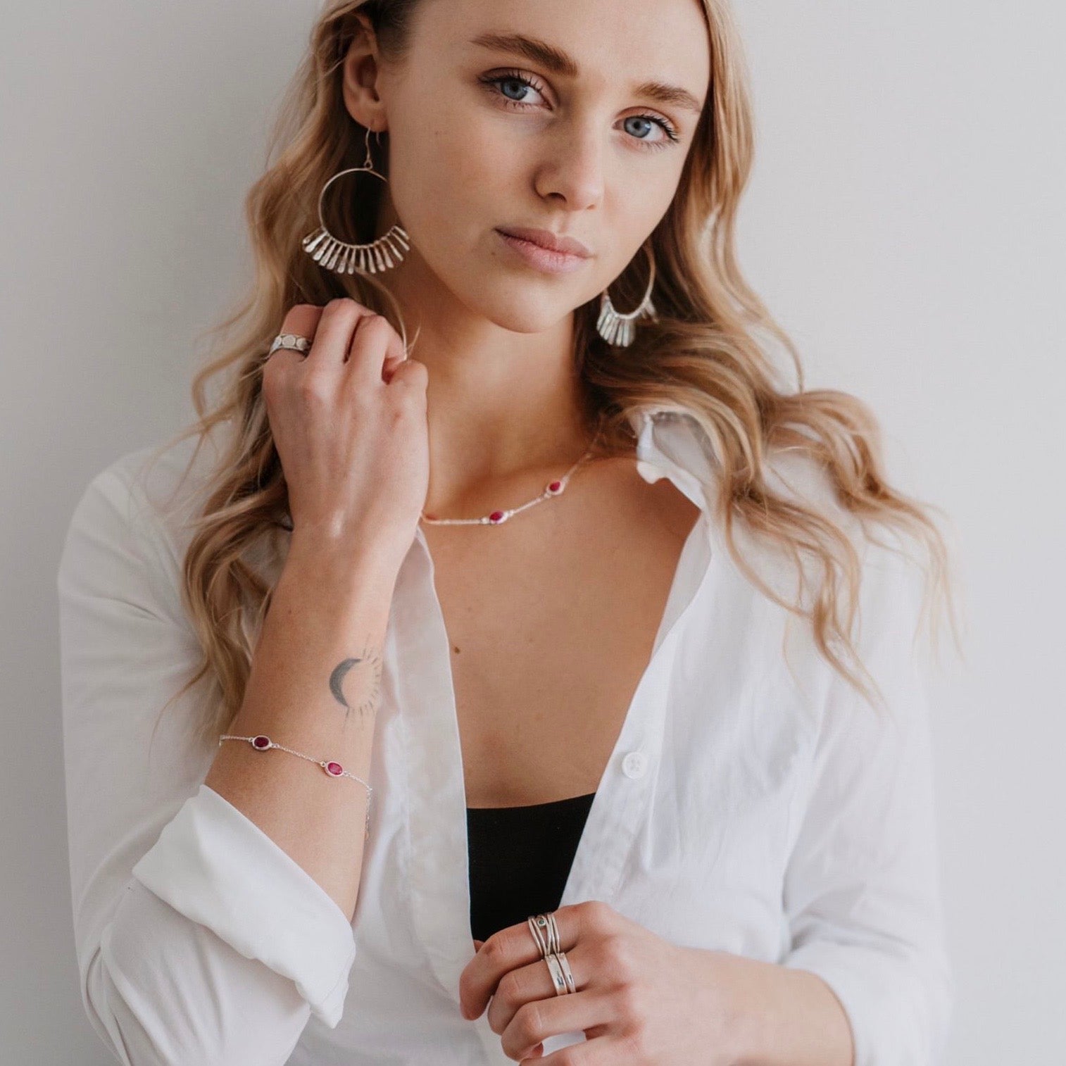 Punkahi Earring in Silver Earring Memara