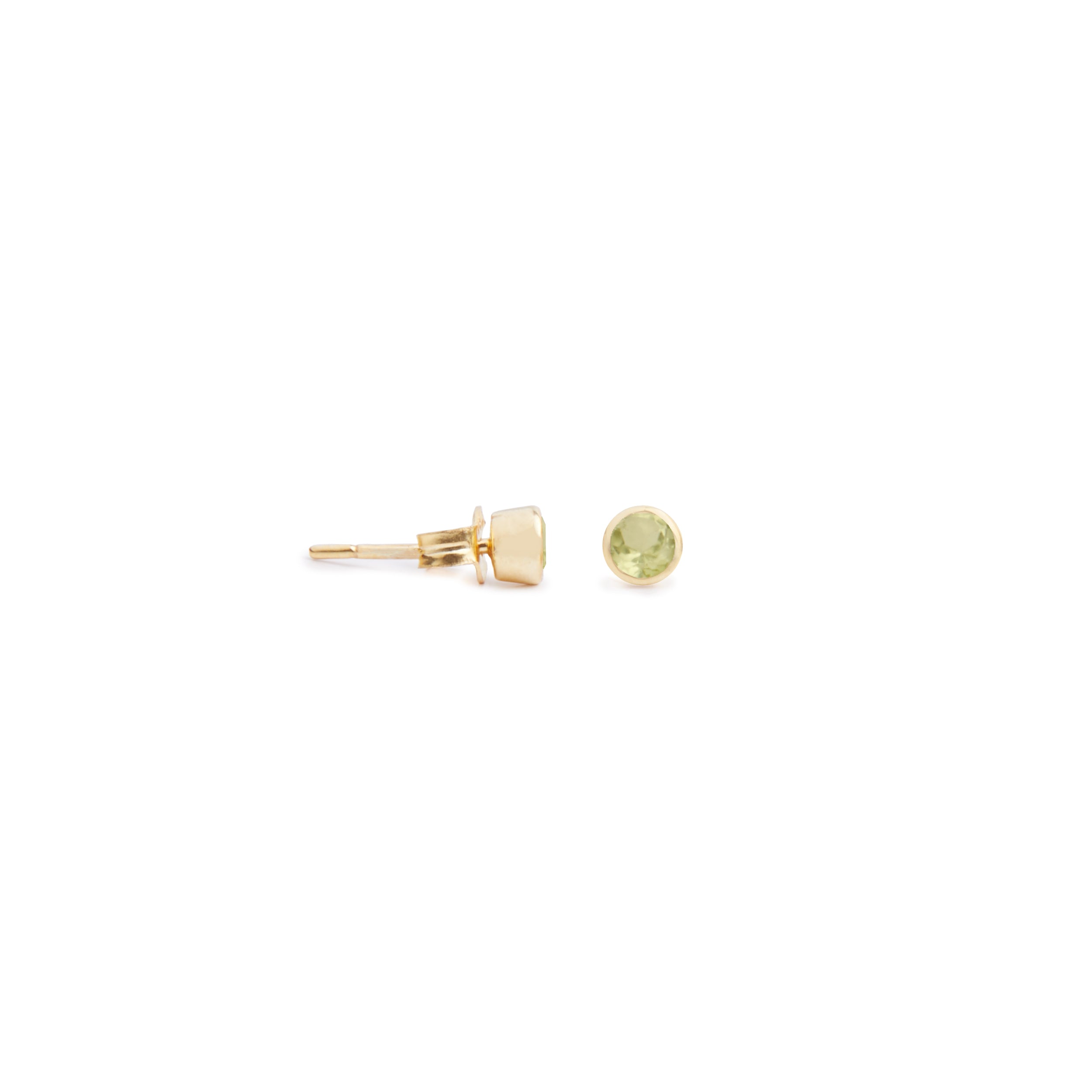 Acer Ear Stud in Gold with Peridot Earring Memara