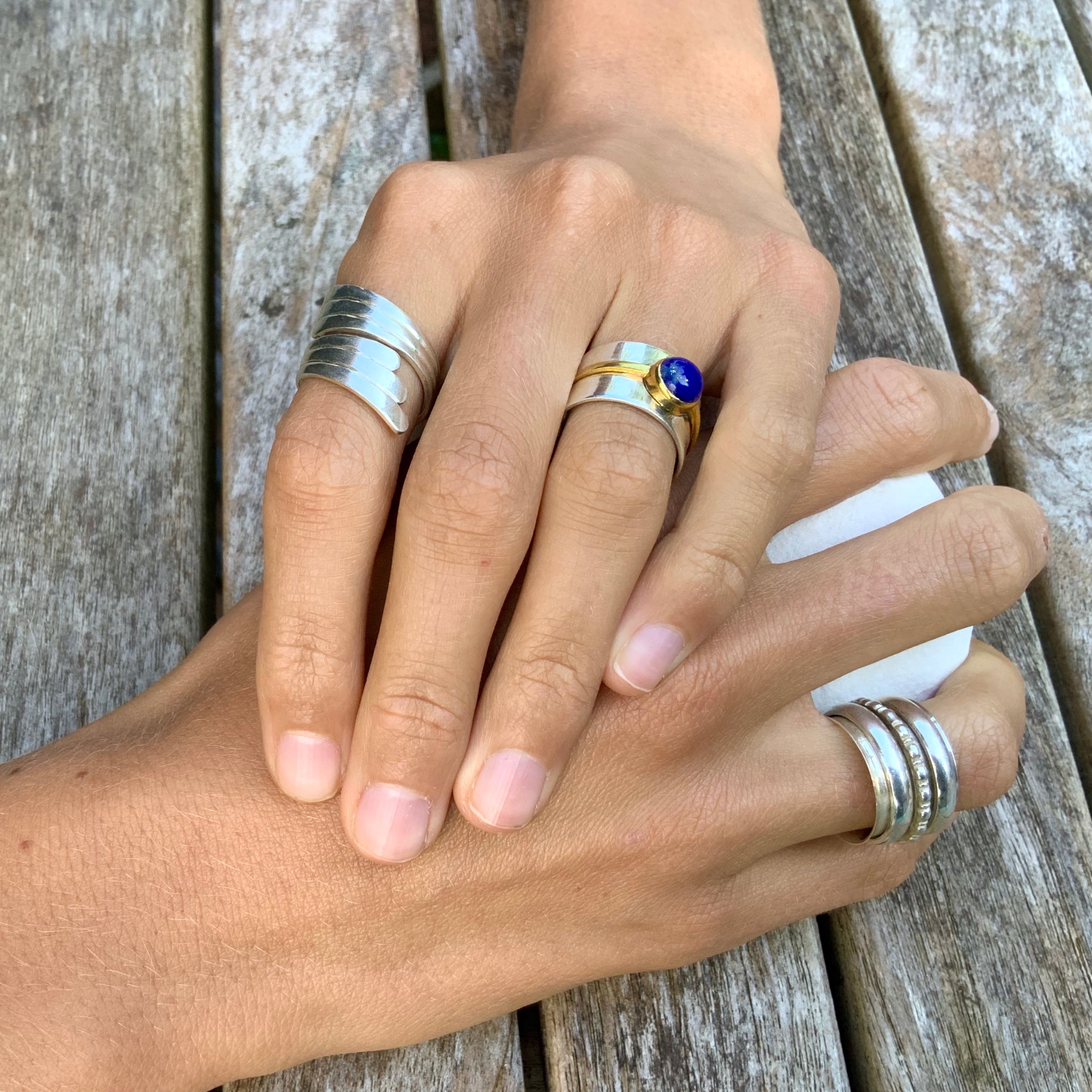 Rumba Turning Ring in Silver Ring Memara