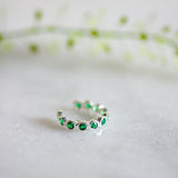riri emerald zirconia silver ear cuff from memara