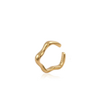 Complete Wave Hoop in Gold with Wave Cuff