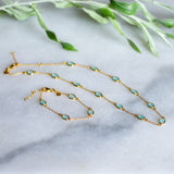 Aqua Chalcedony Marilyn necklace and Bracelet