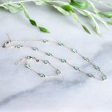 Marilyn Bracelet in Silver with Aqua Chalcedony