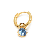 Aqua Dazzle Drops with Classic Charm Hoops