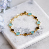 Coco Bracelet in Gold and Aqua