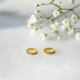 Aquamarine Sparkle Charm Hoop