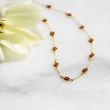 Marilyn Necklace in Gold with Garnet
