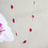 Ruby Quartz Marilyn paired with the Elsa Luna in Silver