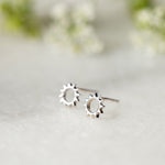 sunburst silver stud earrings from memara