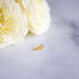 Gold Pyramid Hoop Charm (without Hoops)