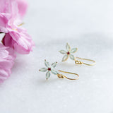 Aqua Chalcedony Blossom Drops with Marilyn necklace