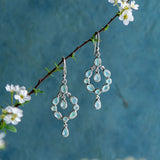 Dream Catcher in Silver with Aqua Chalcedony