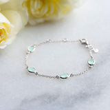Marilyn Bracelet in Silver with Aqua Chalcedony