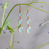 Aqua Chalcedony Radiance drops with Marilyn necklace
