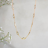 Green Amethyst Marilyn Necklace paired with the Daisy Pendant