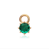 Emerald Dazzle Drops with Emerald Charm Hoops