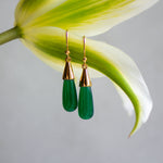 Oasis Drop Earrings in Green Onyx from Memara