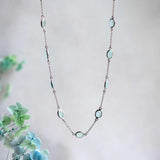 Marilyn Necklace in Silver with Aqua Chalcedony