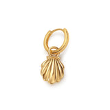 Classic Charm Hoops with  Gold Shells