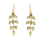 Wisteria Earrings in Gold and Peridot