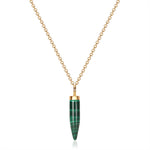 malachite charm gold pendant from memara