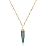 malachite charm gold pendant from memara