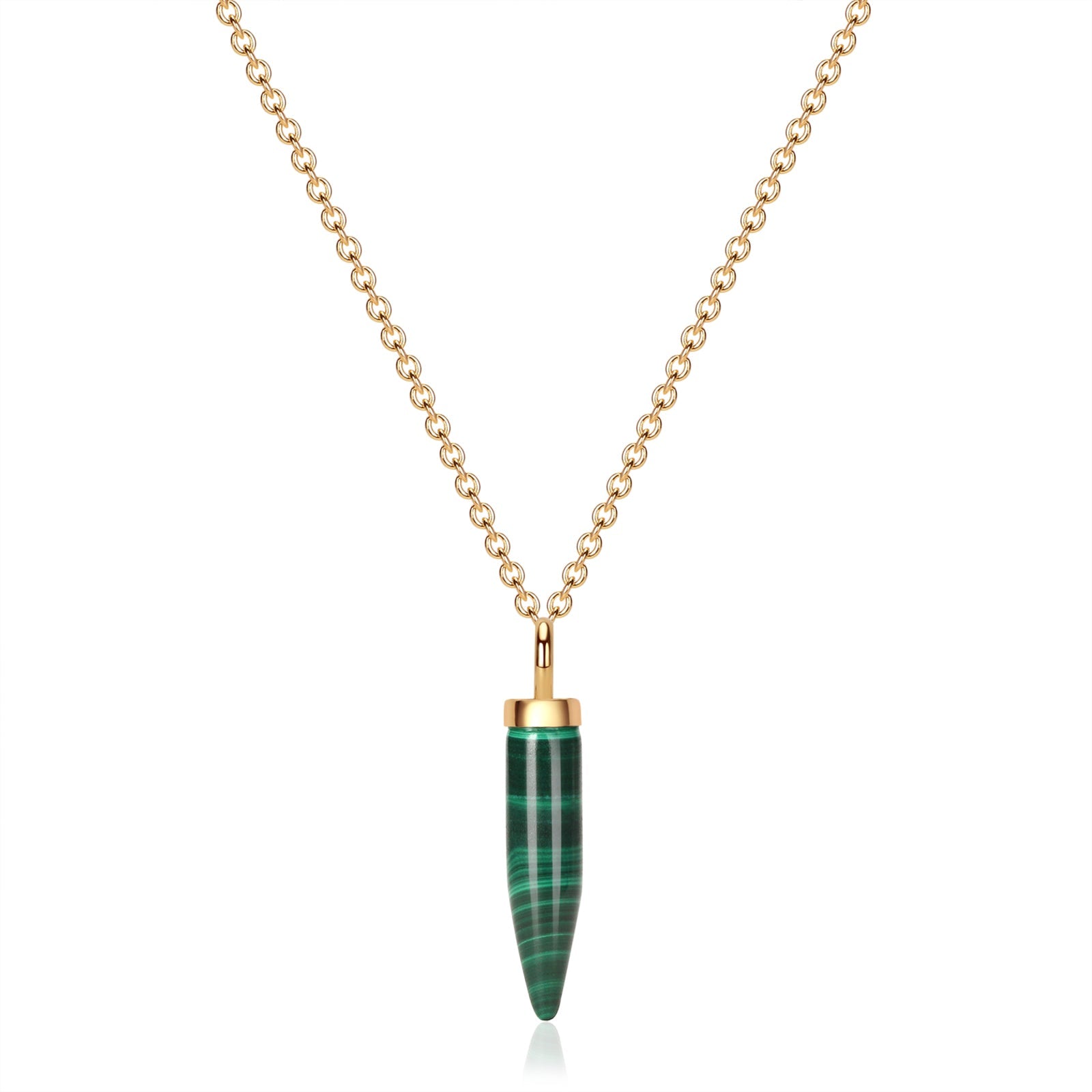 malachite charm gold pendant from memara