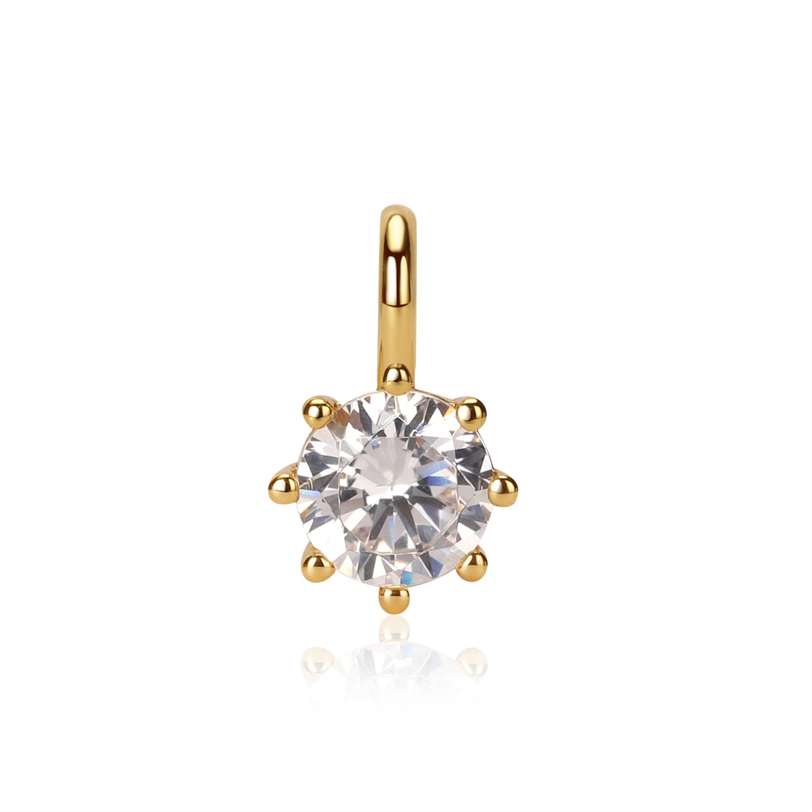 gold dazzle charm for necklace from memara