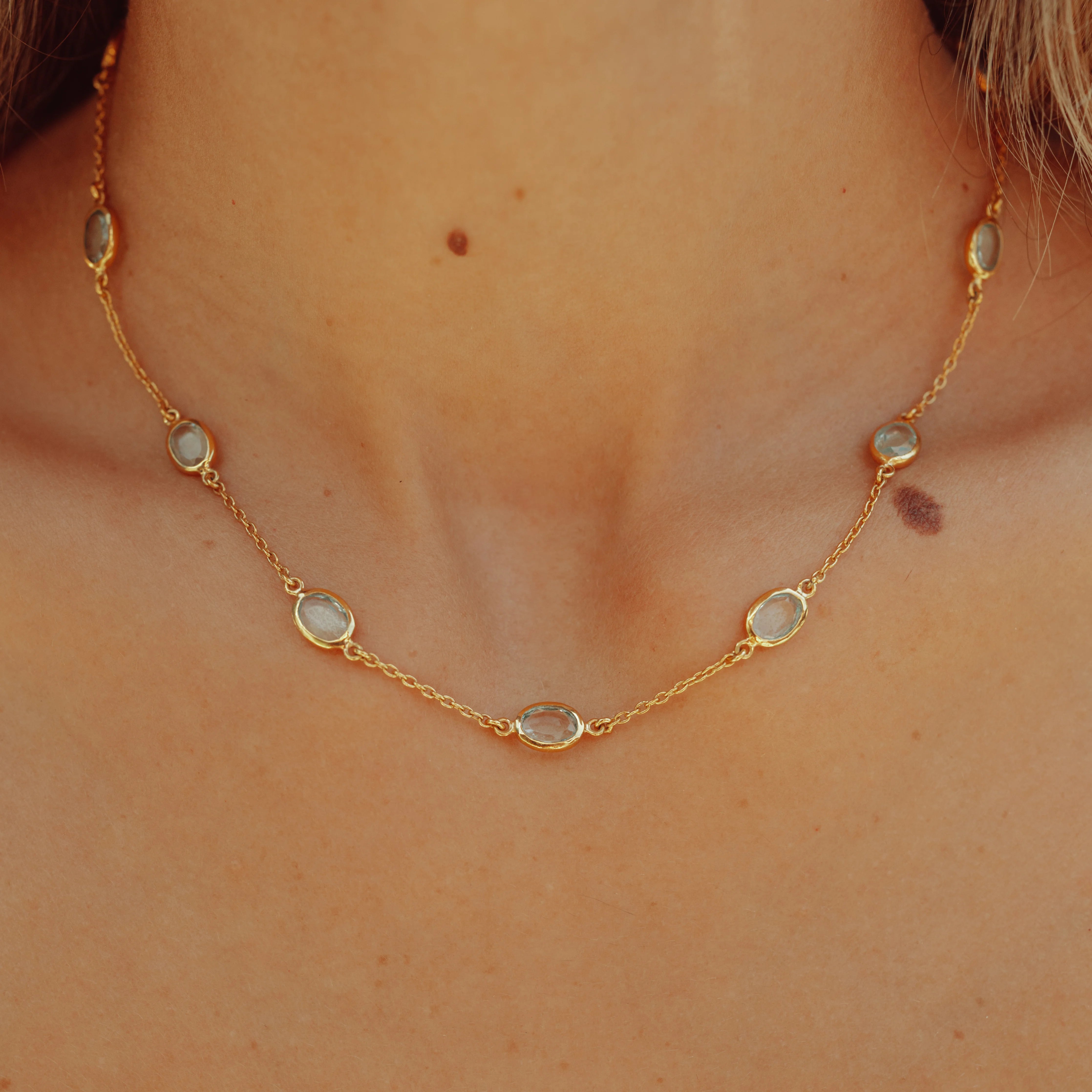Tiggy Necklace in Gold and Zirconia