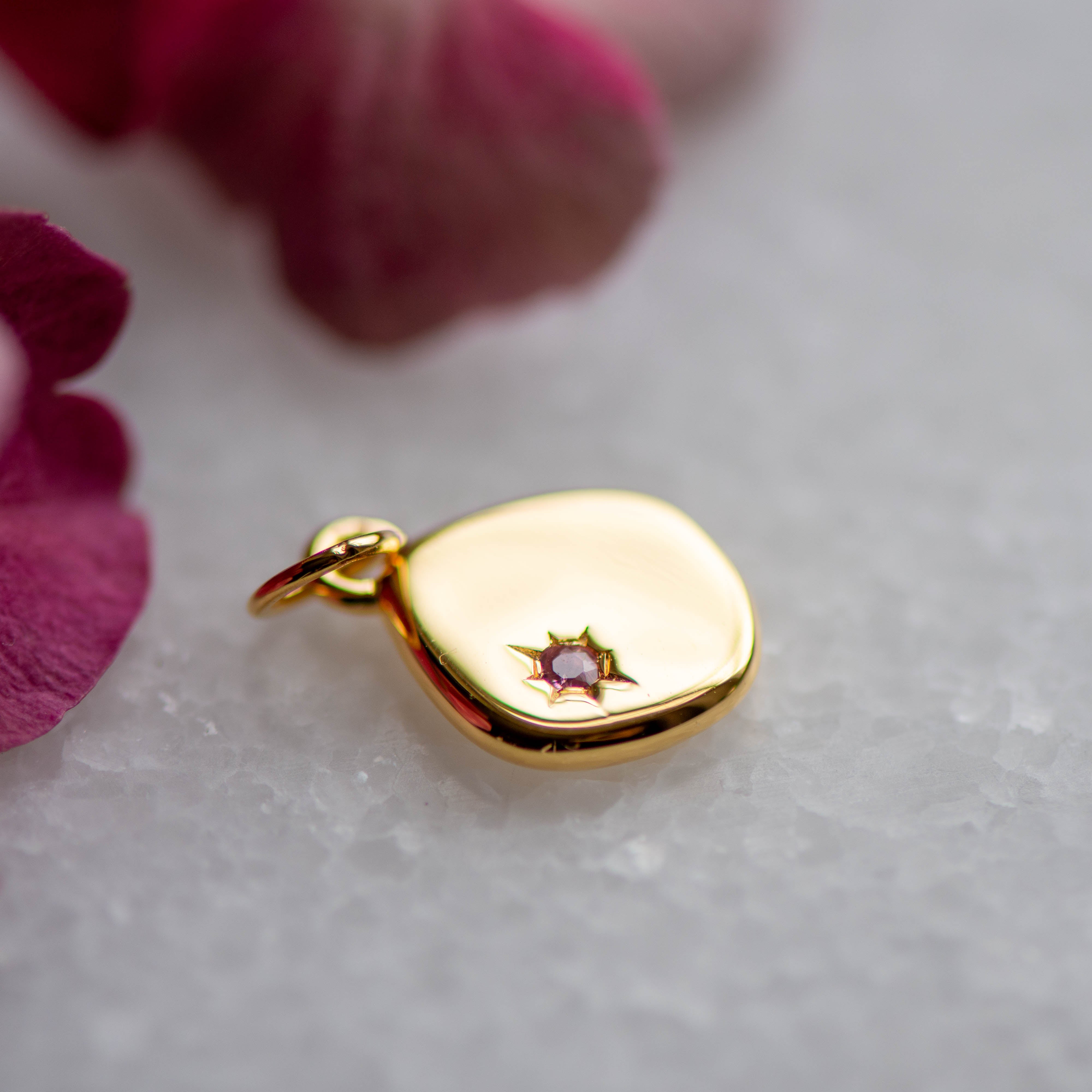 October Birthstone - Tourmaline Pendant in Gold