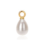 Pearl Drop with Crystal charm hoops